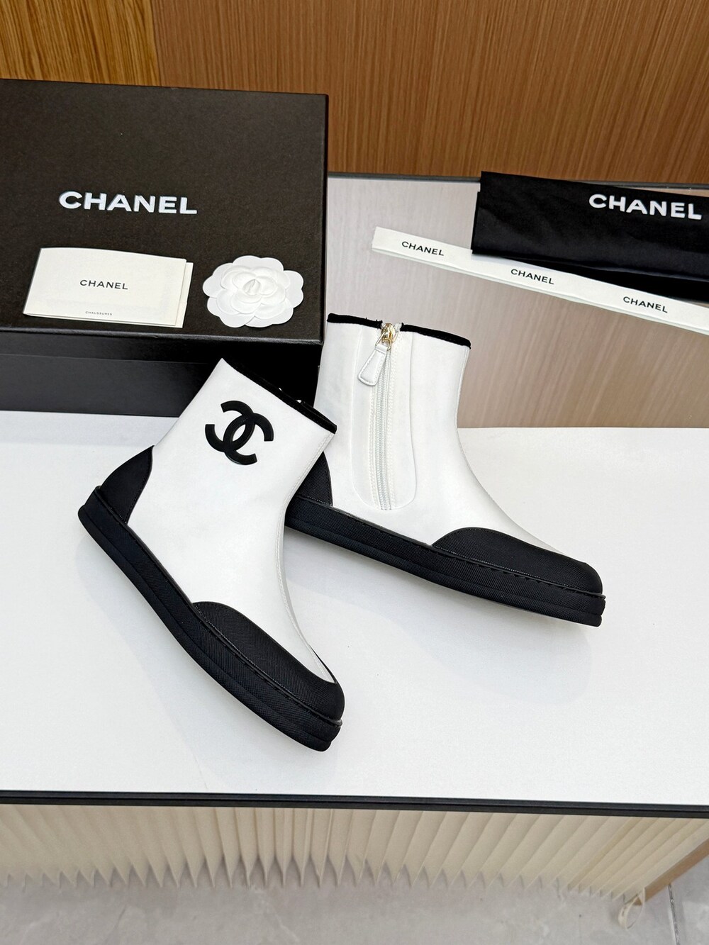 Chanel Stretch Ankle Boots